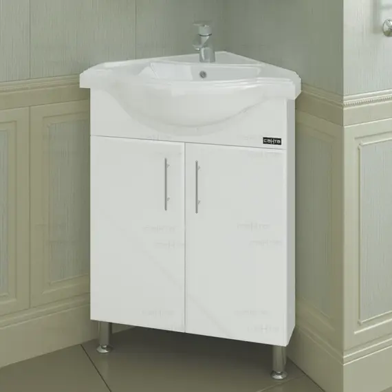 Тумба напольная СанТа Аврора 65 угловая, без раковины