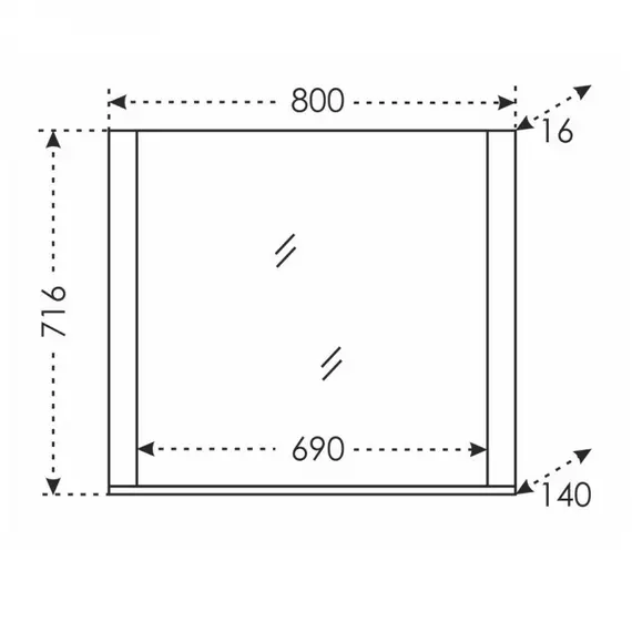 Зеркало с полкой СанТа Венера дуб адриатика