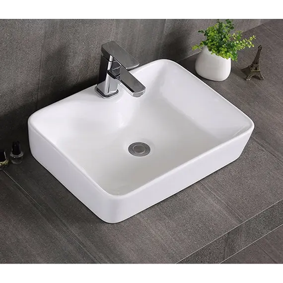 Раковина для ванной накладная прямоугольная CeramaLux 7291