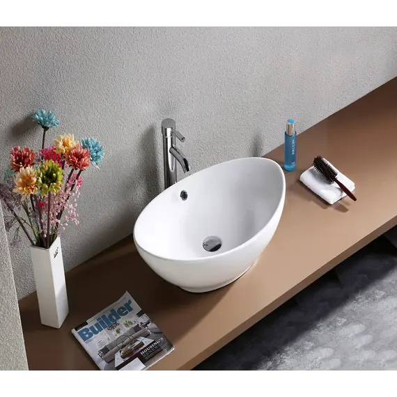 Раковина накладная овальная CeramaLux серия N 9019