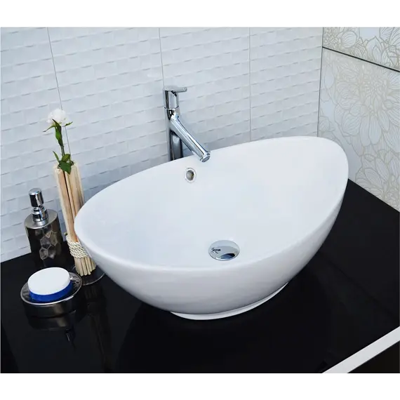 Раковина накладная овальная CeramaLux серия N 9019