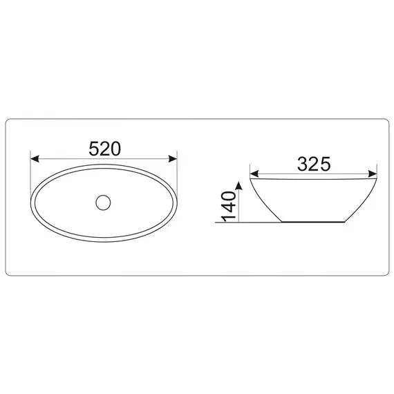 Раковина накладная овальная CeramaLux серия N 9021