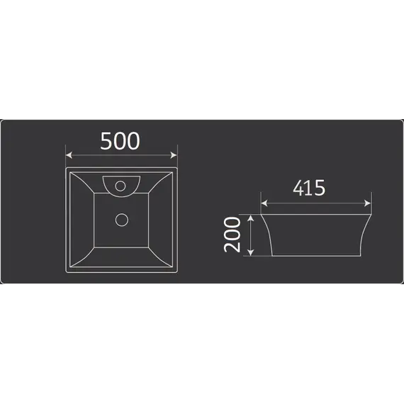 Раковина накладная прямоугольная CeramaLux 9108