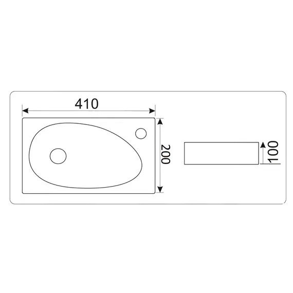 Раковина накладная прямоугольная CeramaLux 9265