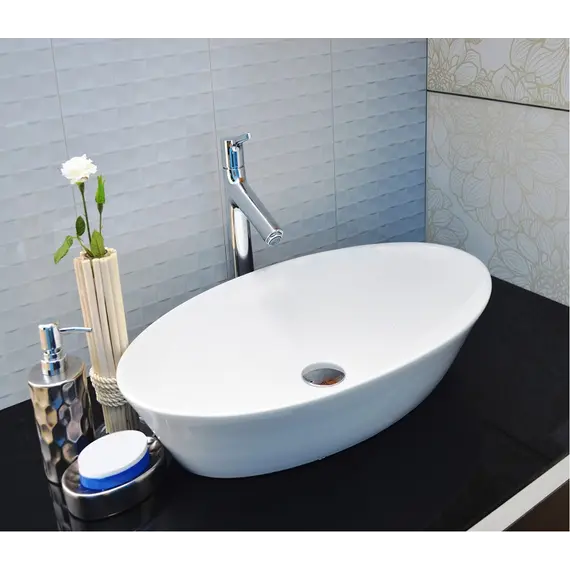 Раковина накладная овальная CeramaLux 9397