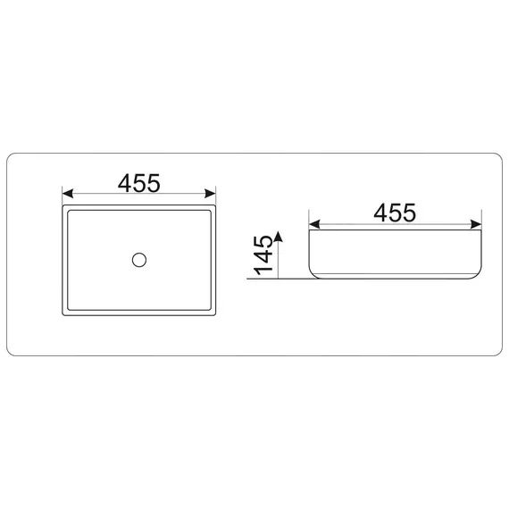 Раковина накладная прямоугольная CeramaLux 9439