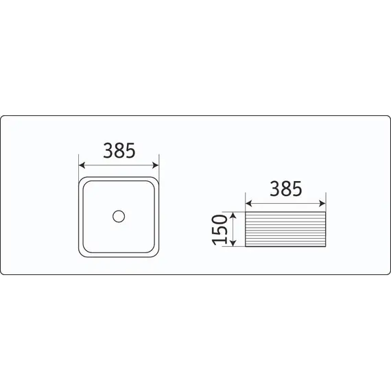 Раковина накладная прямоугольная CeramaLux W1531