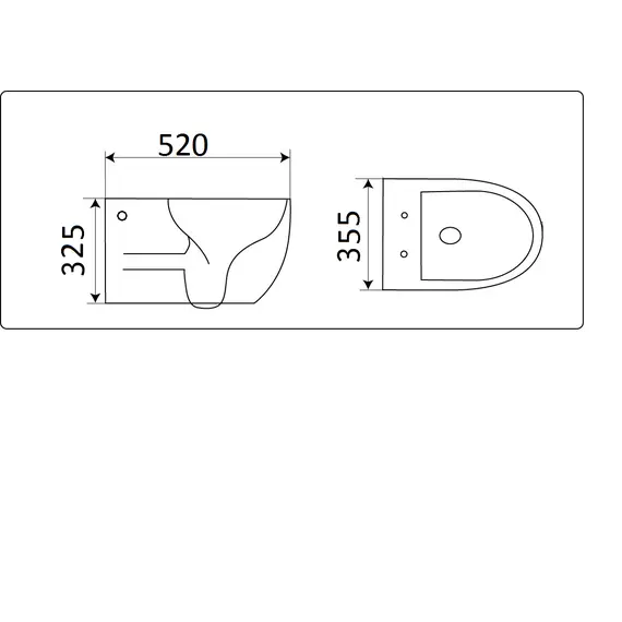 Унитаз подвесной CeramaLux CL2196-18