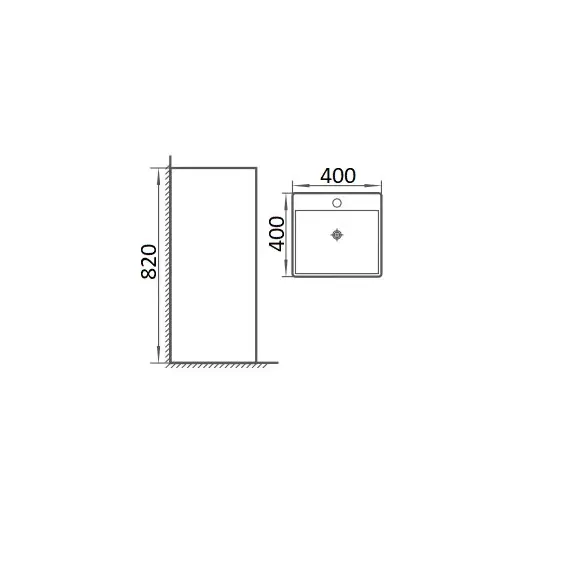 Раковина напольная прямоугольная  CeramaLux P7004