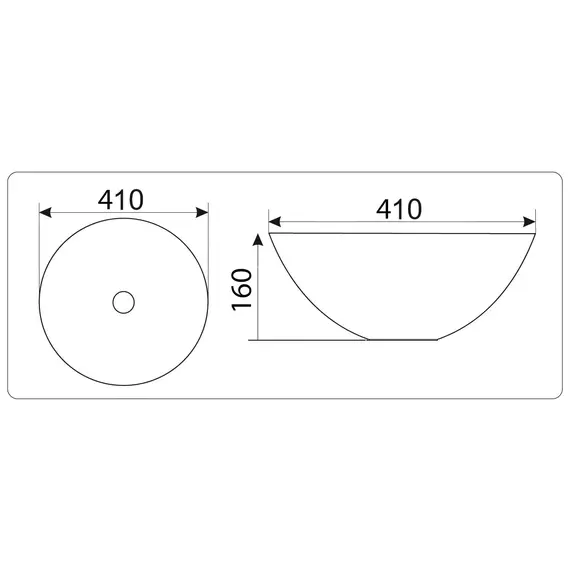 Раковина накладная круглая CeramaLux NC 7226S