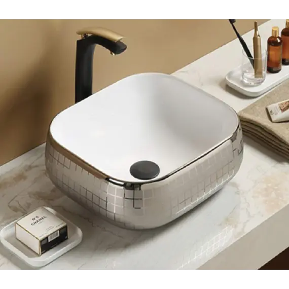 Раковина накладная прямоугольная CeramaLux NC C1068, 78321