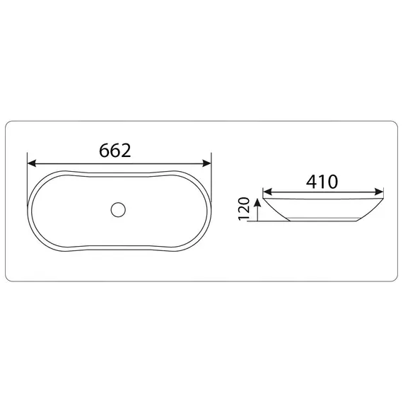 Раковина накладная нестандартная  CeramaLux 9175