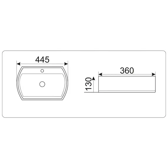 Раковина подвесная/накладная CeramaLux 9293