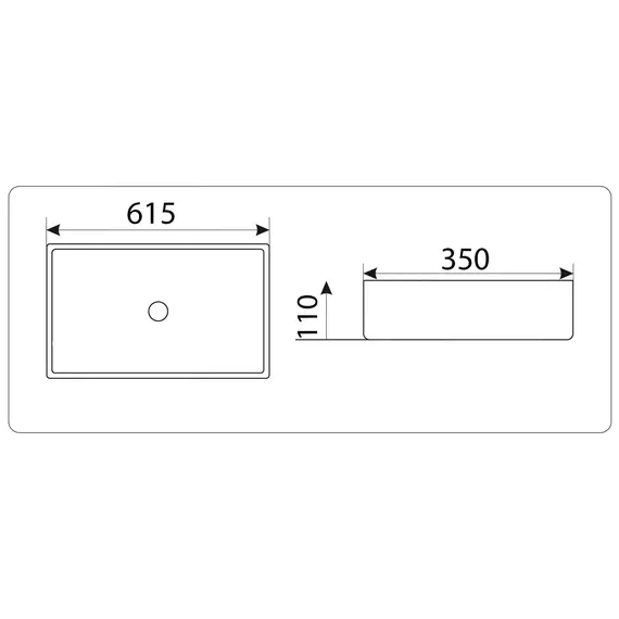 Раковина накладная прямоугольная CeramaLux 9396
