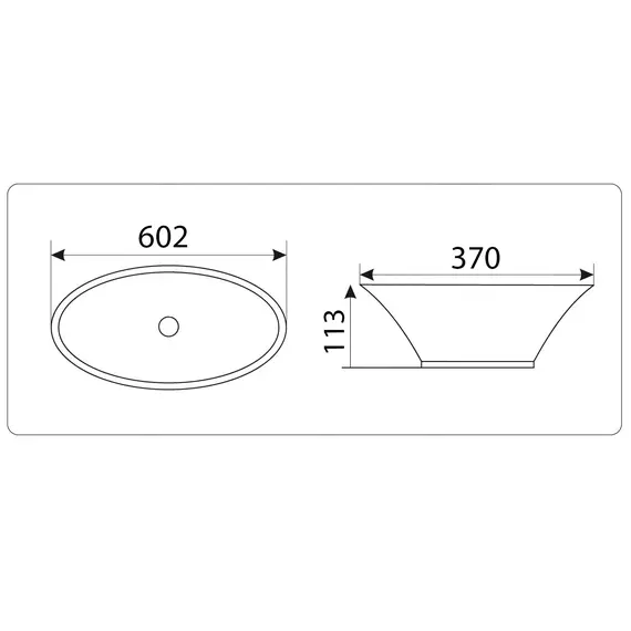 Раковина накладная овальная CeramaLux 9397