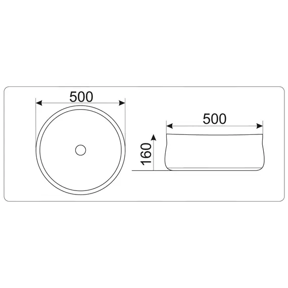 Раковина накладная круглая CeramaLux  9426