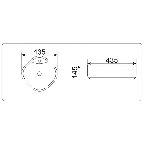 Раковина накладная прямоугольная CeramaLux 9442