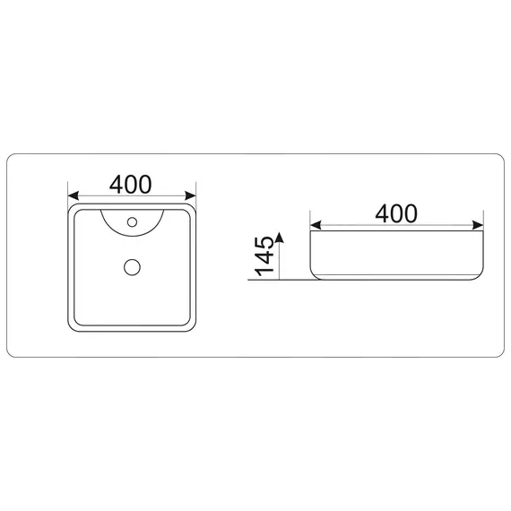 Раковина накладная прямоугольная CeramaLux 9443