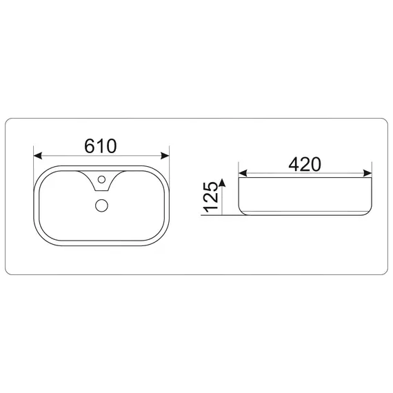 Раковина накладная овальная CeramaLux  9446