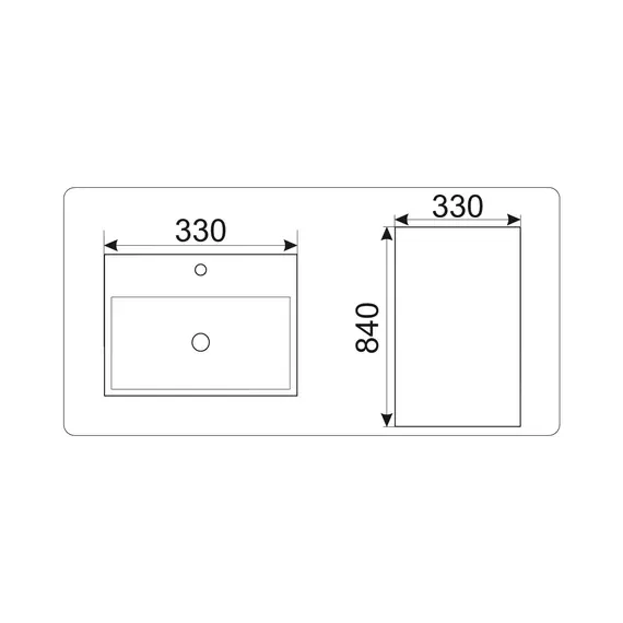 Раковина напольная квадратная  CeramaLux NB147