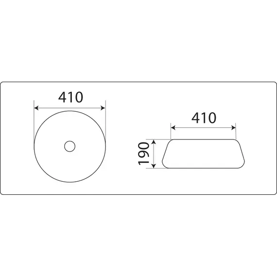 Раковина накладная круглая CeramaLux NC J2094