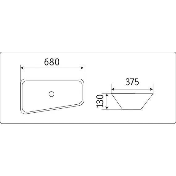 Раковина накладная нестандартная CeramaLux 78121