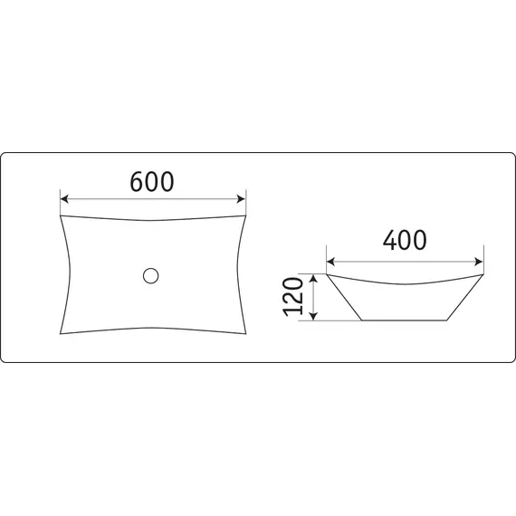 Раковина накладная прямоугольная CeramaLux 78123