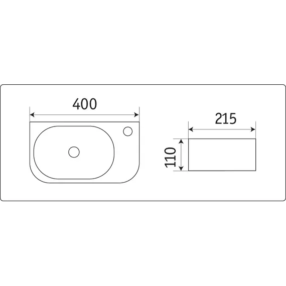 Умывальник полукруглый CeramaLux 78204