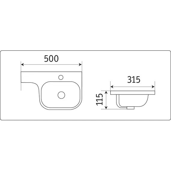 Умывальник подвесной  CeramaLux 78365