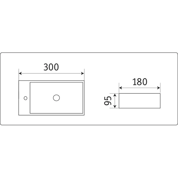Умывальник прямоугольный CeramaLux 9048