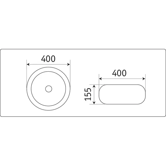 Раковина накладная круглая CeramaLux NC С1062/С1063