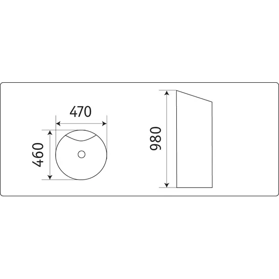 Раковина напольная круглая  CeramaLux P7030