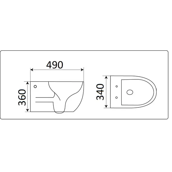 Унитаз подвесной CeramaLux CL2196 -1