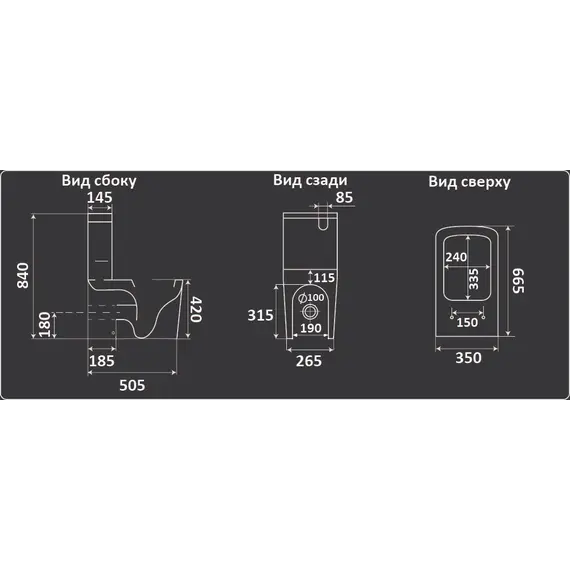 Унитаз напольный CeramaLux 2170