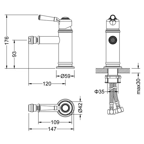 Смеситель для биде Timo Arisa 5312/00F