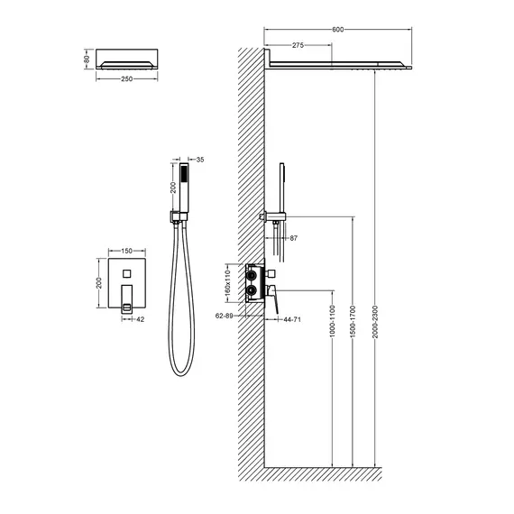 Душевая система встроенная Timo Briana SX-7139