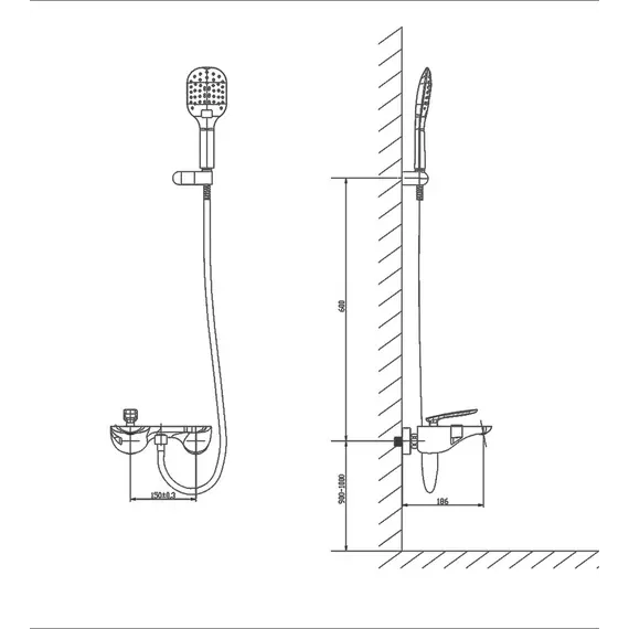 Смеситель для ванны с душем Timo Helmi 4014/00-16Y