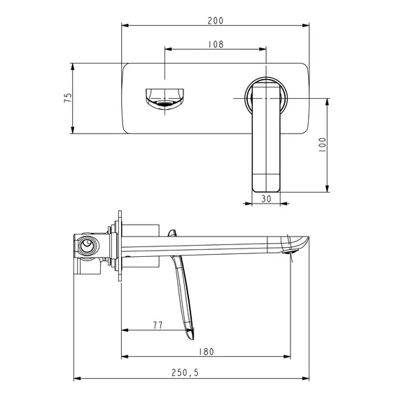 Смеситель для раковины встроенный Timo Helmi 4071/00-16SM