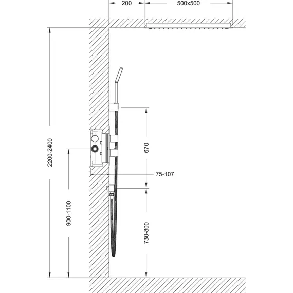 Душевая система встроенная с термостатом Timo Petruma SX-5029
