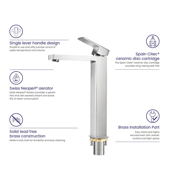 Смеситель для раковины-чаши Timo Selene 3061/00F