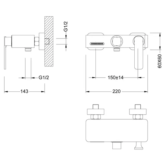 Смеситель для ванны с душем Timo Torne 4314/00-16Y