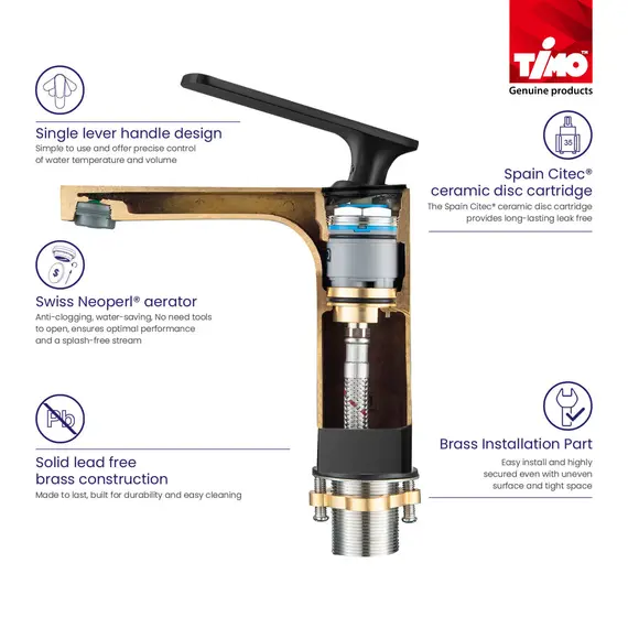 Смеситель для раковины с гигиеническим душем Timo Torne 4360/03G