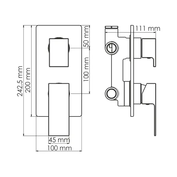 Смеситель для ванны и душа WasserKRAFT Abens 2071
