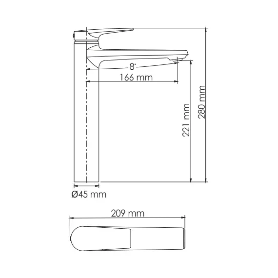 Смеситель для умывальника WasserKRAFT Glan 6603H