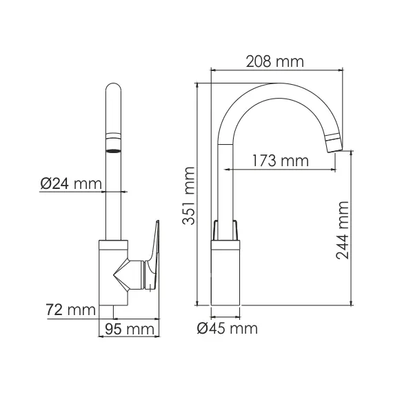 Смеситель для кухни WasserKRAFT Glan 6607
