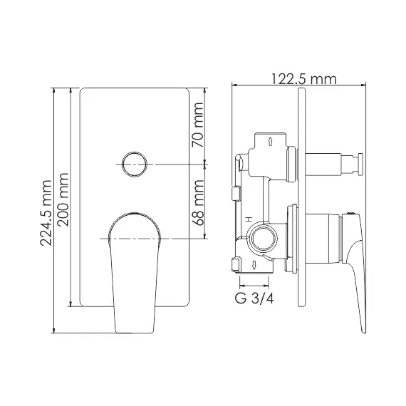 Смеситель для ванны и душа WasserKRAFT Glan 6661