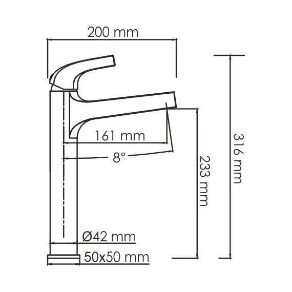 Смеситель  для умывальника WasserKRAFT Sauer 7103H