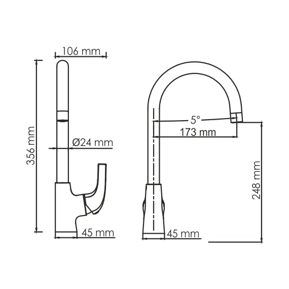 Смеситель для кухни WasserKRAFT Sauer 7107