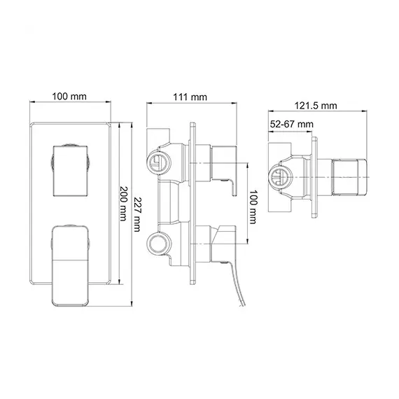 Смеситель для ванны и душа WasserKRAFT Aller 1060 10671