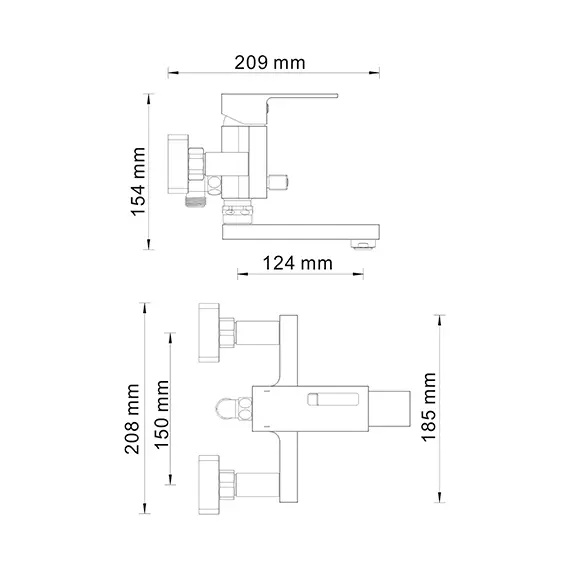 Смеситель для ванны WasserKRAFT Alme 1501